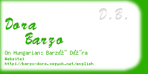 dora barzo business card